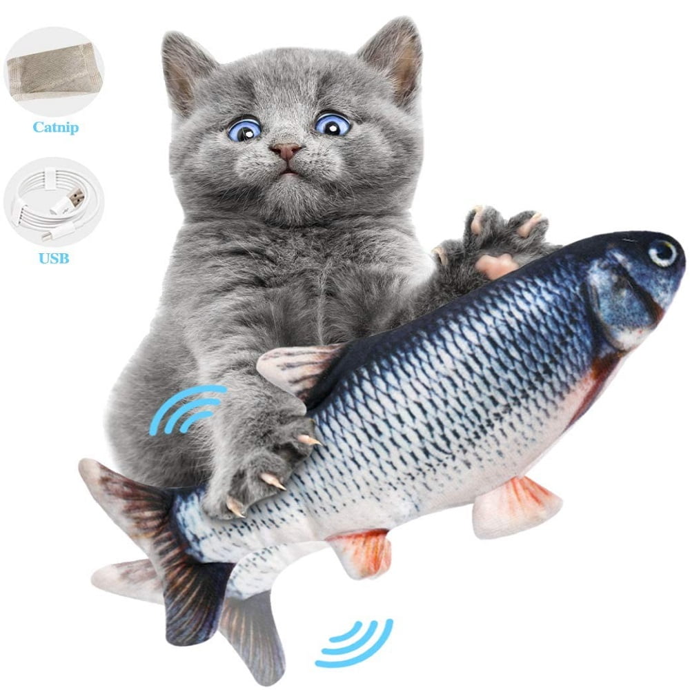 cat fish tank toy