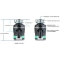 thumbnail image 4 of Garbage Disposals KUPPET 1/2 HP Food Waste Disposer with Power Cord 1700 RPM Continuous Feed Super Quiet&Easy to Install 38 OZ. Capacity Stainless Steel, 4 of 5