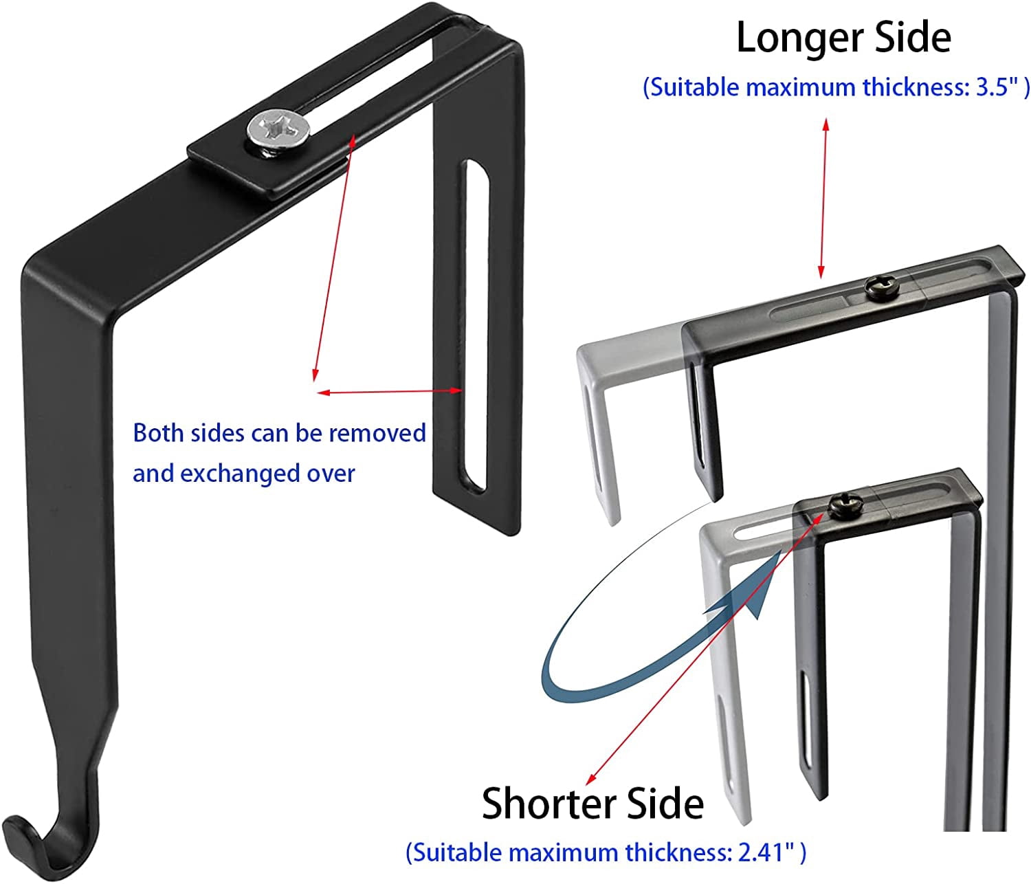 Over Door Hanger 4pcs Adjustable Cubicle Wall Hooks, Metal Cubicle Coat  Hooks Cubicle Hangers Cross Screwdriver Universal Partition Hanger Set  Panels 1 3 8 3 1 2 Thick Cubicle Hook, image size:1500x1286