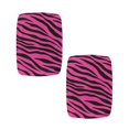 thumbnail image 2 of FOR U DESIGNS Zebra Pink Pattern Stool Covers Rectangle Soft Counter Bar Stools Cover Wear-Resistan Vanity Chair Cover Stool Upholstered Protector Slipcover, Set of 2, 2 of 9
