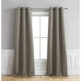 thumbnail image 4 of Henley Faux Linen Room Darkening 76 x 84 in. Grommet Curtain Panel Pair, 4 of 7
