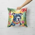 thumbnail image 2 of Staffordshire Bull Terrier Luau Throw Pillow 18 in x 18 in, 2 of 5