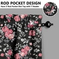 thumbnail image 5 of Kitchen Curtains and Valance Set 24 Inch Tier Pioneer Colorful Floral Curtains Small Drapes for Cafe Living Room Bathroom Farmhouse 3 Pieces Set Rod Pocket, 5 of 6