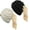 2 Pack: Beige & Black, variant on Ponytail Beanie for Women, Criss Cross High Pony Tail Womens Winter Hat, Warm Cute Knit Ponyback Beanies, Perfect for Cold Weather Gifts - Black