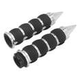 thumbnail image 5 of 1" Chrome Spike Handle Bar Hand Grips For Harley Sportster Dyna Softail Toruing, 5 of 5
