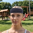 thumbnail image 2 of Unique Bargains 1 Pc Breathable Headband for Yoga Navy Blue Black, 2 of 6