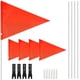 thumbnail image 1 of 12 banderas de seguridad de alta visibilidad, bandera de seguridad con mástil y soporte de fibra de vidrio resistente, bandera de seguridad para ciclismo, bandera de advertencia triangular para bicicl, 1 of 5
