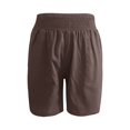 thumbnail image 6 of Womens Lightweight Shorts Summer Casual Loose Trendy Pants Elastic Waist Comfy Shorts by Yigetop Brown M, 6 of 6