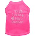 thumbnail image 1 of Yes! I Want To Build A Snowman Rhinestone Dog Shirt Bright Pink Xxxl (20), 1 of 1