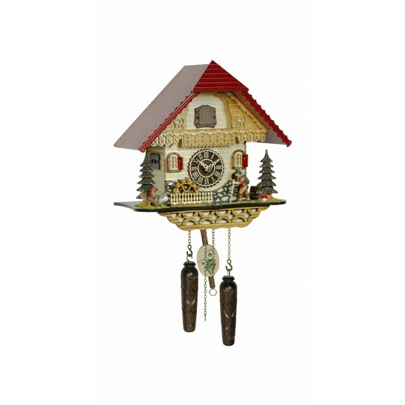 Horloge Coucou Quartz Forêt Noire Maison avec Musique, Vagabond et Moulin TU 4254 QM HZZG