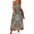 thumbnail image 1 of Vestido largo sin mangas con estampado de alfombra persa antigua vintage para mujer, vestido de cumpleaños, vestido sexy para mujer, 1 of 7