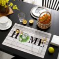 thumbnail image 3 of Rustic Placemats Set of 6, Eucalyptus Leaves Green Wreath Wooden Plaid Home Placemats for Dining Table, Place Mats for Kitchen Tabletop, Waterproof Wipeable Dining Table Mats Set, 3 of 9