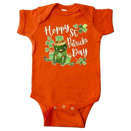 

Inktastic Hoppy St. Patrick s Day Cute Frog with Clover Gift Baby Boy or Baby Girl Bodysuit