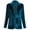 Peacock Blue, variant on IBTOM CASTLE Women's Velvet Blazer Jacket Long Sleeve Lapel Open Front Cardigan Coat Casual Office Blazer Jacket Suits with Pockets S Wine Red