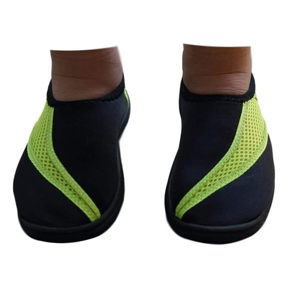 Black/Neon Yellow Kids Aqua Shoes, Big Kids 11-12