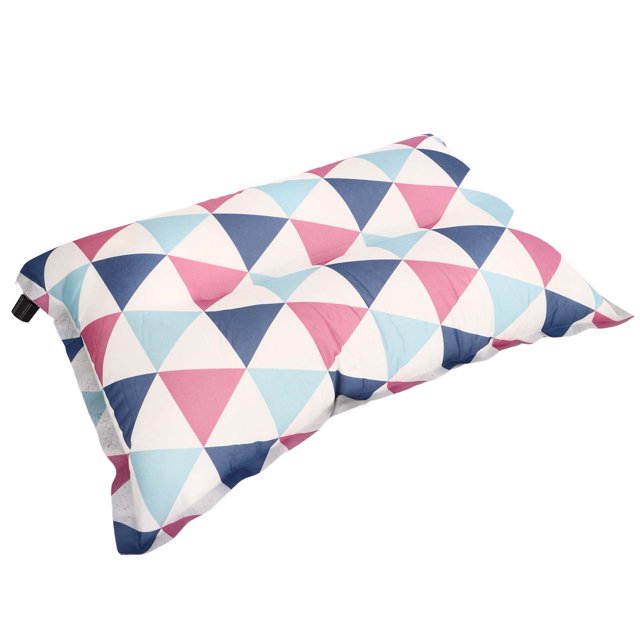 Automatic Inflatable Pillow, High Elasticity Compression Foam Ethnic Style Causal Blow Up Camping Pillow for Outdoor