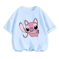 thumbnail image 5 of 2024 Nueva camiseta de Stitch Anime Verano Múltiples camisetas de algodón de moda para niños Cuello redondo Casual Manga corta Estampado Camisón, 5 of 5