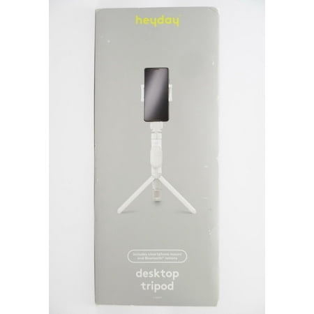 Heyday Desktop Tripod + Phone Mount includes Bluetooth Remote - Stone White