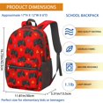 thumbnail image 3 of Game Controller Red Pattern 17" School Backpacks for Teens,Waterproof Oxford Fabric,S-Shape Padded Straps for School,Travel,Hiking,Camping, 3 of 6