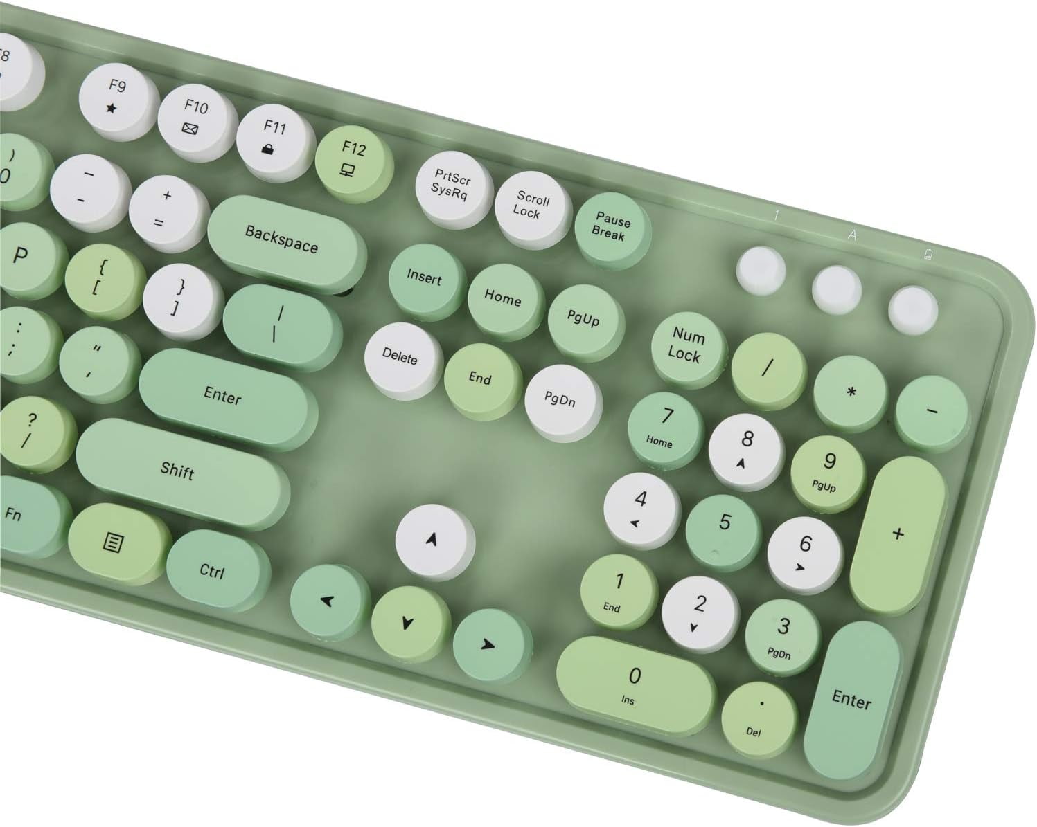 Colorful Computer Wireless Keyboard and Mouse Combination, Typewriter Soft Key Office Full-size Keyboard, 2.4GHz Non-drop Connection and Optical Mouse (purple Color)