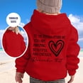 thumbnail image 2 of Zylarhe Boys Sweatshirts Girl Hoodie Long Sleeve Soft Sweatshirt Graphic Hoody Kids Cute Pullovers Top Clothes for Girls with Cozy Feel Red 5-6 Years, 2 of 5