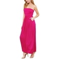 thumbnail image 3 of FashionMille Women's Casual Soft Sexy Tube Long Jersey Maxi Dress with Side Pocket, 3 of 5