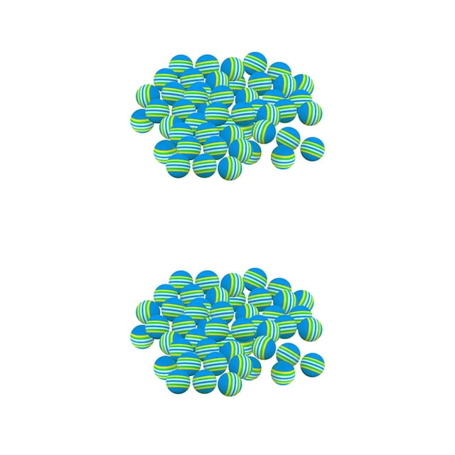 Wosthever 50x EVA Sponge Golf Balls Stripe Ball Foam Practice Golf 2piezas Azul 42 mm