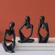 thumbnail image 4 of Escultura de pensador abstracto, artesanía, figuras, estatuas, decoración para el hogar y la oficina, regalos Negro, 4 of 9