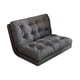 thumbnail image 5 of Sofá cama plegable con soporte para la espalda, posición ajustable, cubierta de cuero PU, asientos de suelo plegables para juegos, lectura, hogar, gris oscuro, 5 of 9