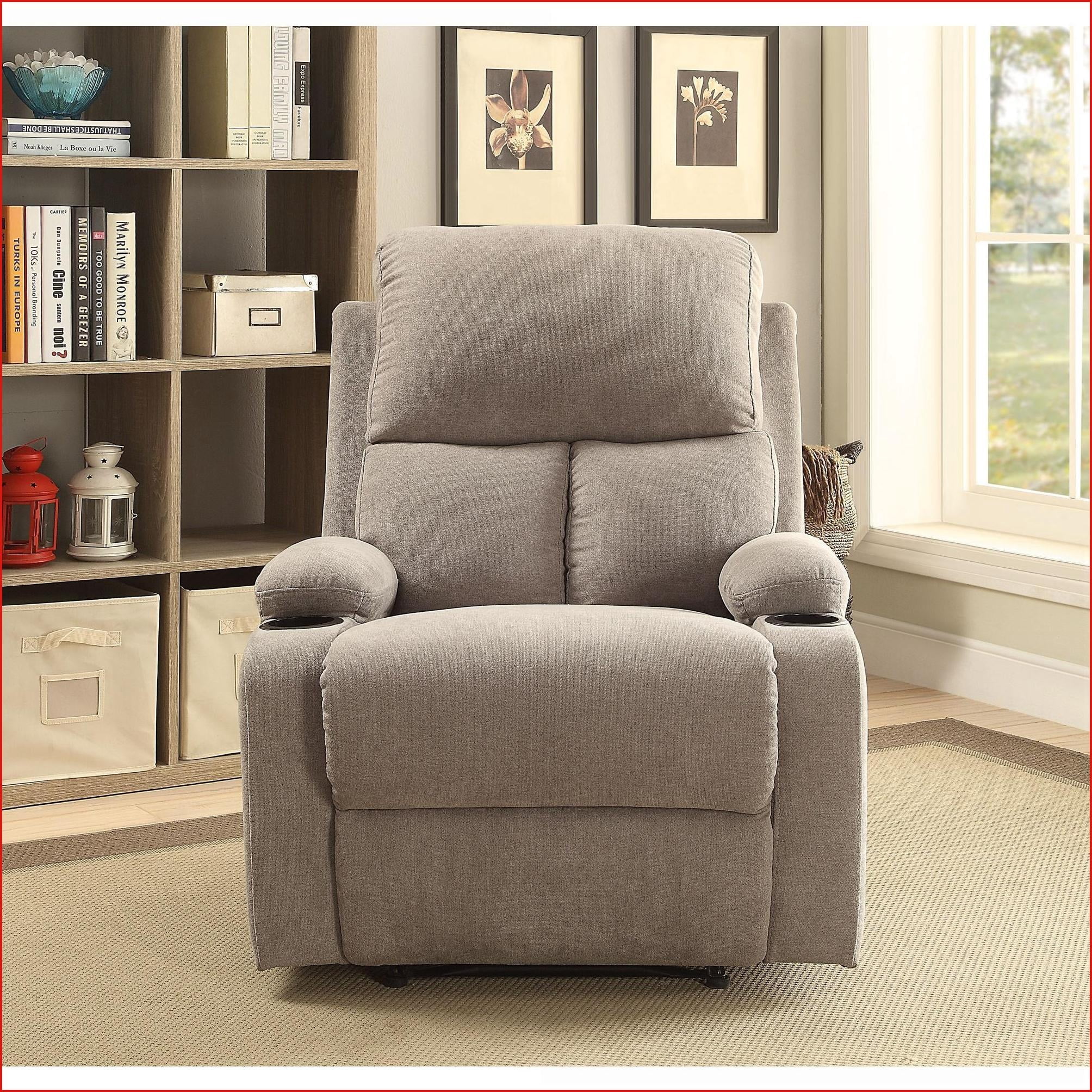 Recliners with Cup Holder, Charcoal Gray Linen Motion Recliner | Charcoal Gray | Linen+Metal