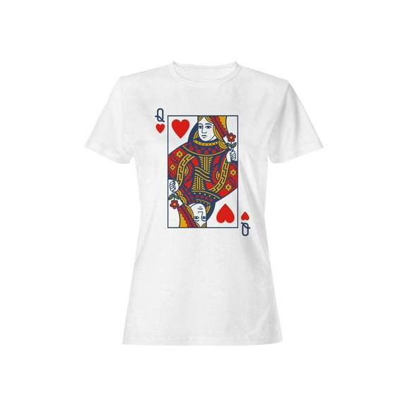 Queen of Hearts Playing Card Women's T-shirt