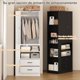 thumbnail image 4 of Ropa Madera Grande, Ropero Tipo Closet para Recamara Blanco con 2 Puertas de Gabinete, Mueble para Ropa para Recamara Hogar, Armario de Almacenamiento con 2 Cajones, 4 of 7