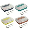 thumbnail image 4 of Lunch Box Stainless Steel Leak-Proof Food Steel Lunch Box Leak-Proof Case Heat Insulation Meal Storage Container, Dark Blue, L, 4 of 8
