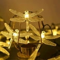 thumbnail image 2 of Dragonfly Solar String Lights Outdoor 23FT 50LED Waterproof Solar Powered Fairy Lights for Patio Garden Yard Fence Wedding Christmas Party Decor,  Warm White, 2 of 5