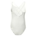 thumbnail image 2 of iEFiEL Kids Girls Spaghetti Strap Ballet Dance Leotard,Sizes 3-14 White 5-6, 2 of 7