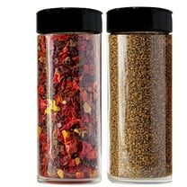 Jarming Collections Premium Glass Spice Shakers - 16 oz Seasoning and Spice dispenser with pour/sift lids - Perfect for Kitchen Organization, Seasoning Storage, and Home Spice - Made in USA (2 Count)