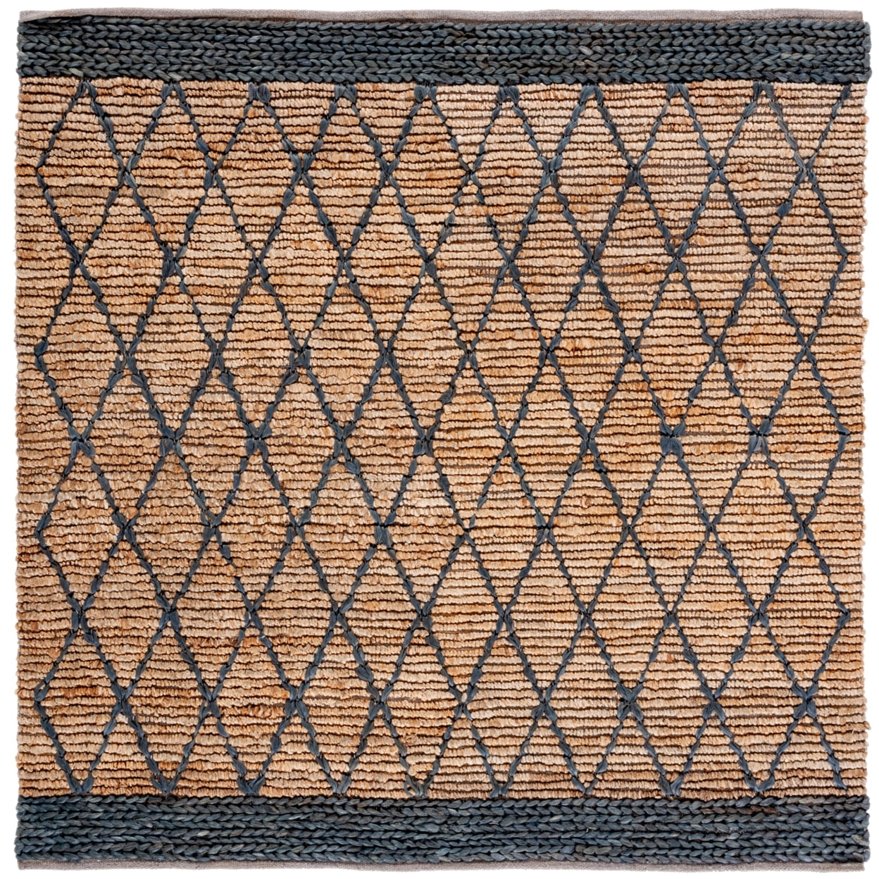 SAFAVIEH Natural Fiber Ingram Geometric Area Rug, Natural/Black, 8' x 10'