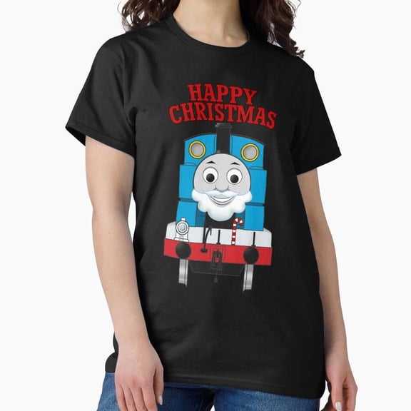 Thomas Happy Christmas, The Tank Engine Holiday Themed Fan Art G29037 Unisex T-Shirt, Up to Size 5XL