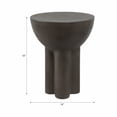 thumbnail image 4 of Sculptural Concrete Small End Side Table for Living Room or Bedroom - Decorative Night Stand for Small Spaces, Home, and Patio - Bedside Drink Table for Sofa or Chair Placement Display - 18", Gray, 4 of 12