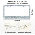 thumbnail image 3 of Coolnut Sliver Glitter Texture License Plate Frames 2 Pack, Waterproof Aluminum Alloy Car Tag Holder 2 Holes License Plate Covers with Screw Caps Auto Accessories, 3 of 7