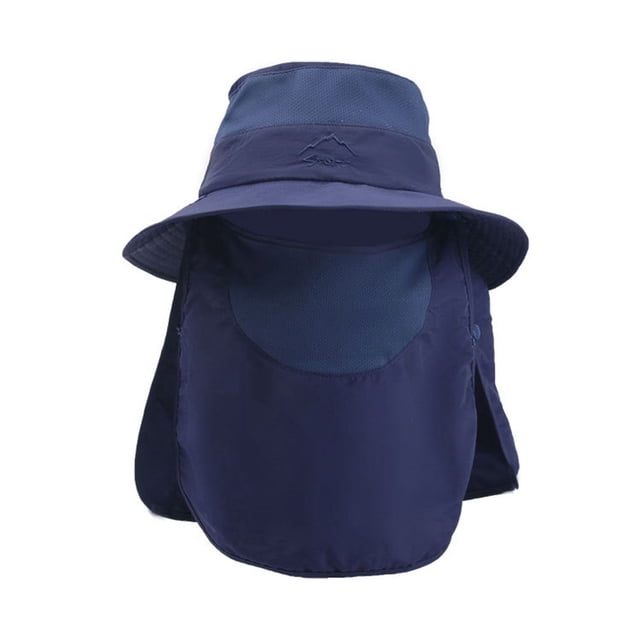 Chapeau de Soleil Mode Casquette de Pêche Chapeau Safari Chapeau à Rabat pour le Cou et le Visage pour Hommes et Femmes