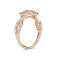 thumbnail image 4 of AFFY Infinity Double Halo Solitaire Engagement Ring for Women, 1.00 Carat (ctw) Princess And Round Lab Grown Diamond Ring In 10K Solid Rose Gold F-G, VS-SI Quality Ring Size-8.5, 4 of 6