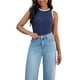 thumbnail image 2 of Camisetas casuales sin mangas de verano para mujer ATHLECHIC, con cuello redondo y bloques de color, talla XL, azul oscuro y blanco, 2 of 5
