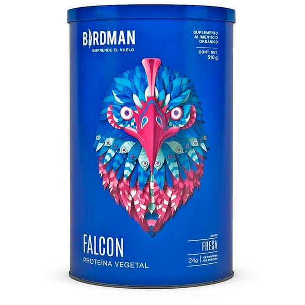 Falcon Proteína vegetal Orgánica Fresa 510 gr Birdman Birdman BIRDMANFALCONFRESA510G