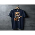 thumbnail image 4 of Cat Kitten Guitar Player T-Shirt Tee Shirt Men Ladies Unisex Youth Gift Idea Present Funny Guitarist Musician Music Rock Band Bandmate, 4 of 9
