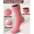 thumbnail image 2 of Women's Warm Winter Socks - Thermal Knit Crew Socks for Hiking & Boots, Cozy Calf-Length Socks, Christmas Stocking Stuffers Gifts, 2 of 7