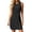 Black, variant on Women's Sleeveless Round Neck Sheath Mini Dress, Ruched Waist Knot Detail, Draped Bodycon Dress, Casual Workwear & Graduation Party Dress