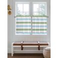 thumbnail image 7 of Half Window Curtains 24 Inches Long, Sage Green Blue Striped Window Treatment Curtain Drapes, Farmhouse Sage Green Stripes Short Curtains Tiers for Kitchen Over Sink, 27.5"x24", 2 Panels, 7 of 7