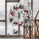 thumbnail image 4 of Corona navideña, para colgar, preciosas guirnaldas con bolas, decoración para interior y exterior, fantástica corona con lazo navideño, para puerta, ventana, decoración, 4 of 8