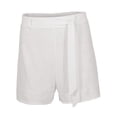 thumbnail image 1 of Pantalones cortos Zulema casuales de verano con cintura elástica y cinturón auto-atado para mujer arroz, 1 of 8